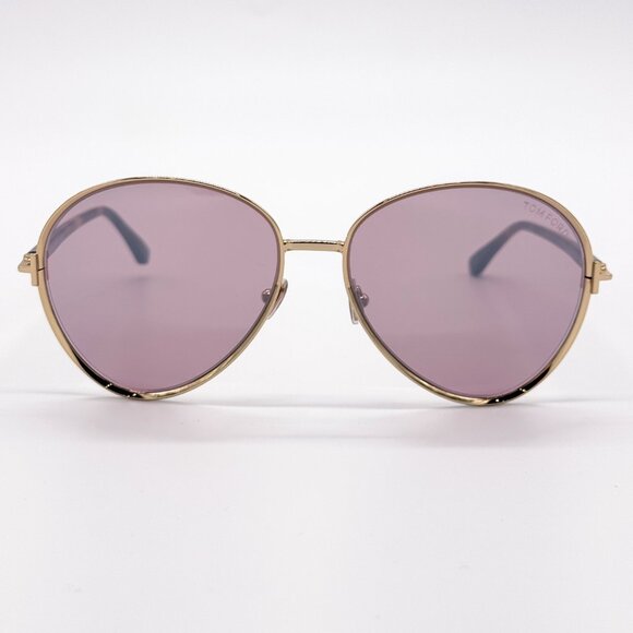 NEW TOM FORD RIO FT1028 32Z WOMEN AVIATOR SUNGLASSES FT1028/S GOLD PINK main image 6